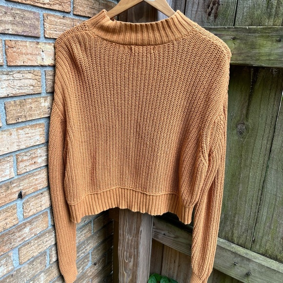 Aeropostale Women's Cowl Neck Sweater in Warm Orange - Picture 3 of 3